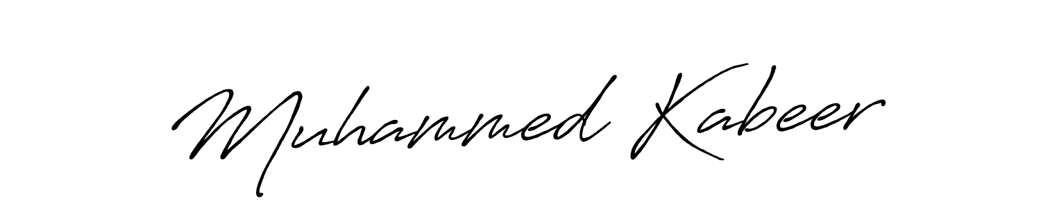 Also we have Muhammed Kabeer name is the best signature style. Create professional handwritten signature collection using Antro_Vectra_Bolder autograph style. Muhammed Kabeer signature style 7 images and pictures png