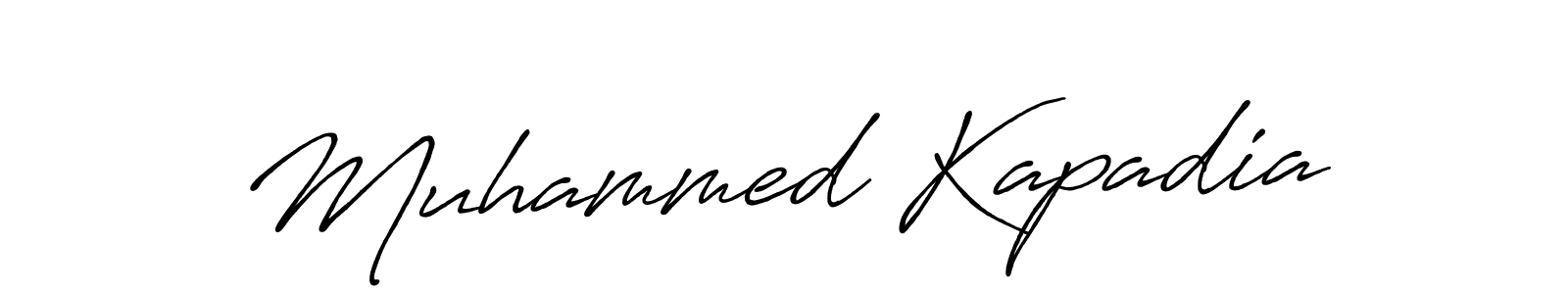 Create a beautiful signature design for name Muhammed Kapadia. With this signature (Antro_Vectra_Bolder) fonts, you can make a handwritten signature for free. Muhammed Kapadia signature style 7 images and pictures png