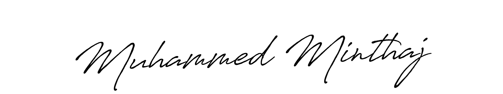 Use a signature maker to create a handwritten signature online. With this signature software, you can design (Antro_Vectra_Bolder) your own signature for name Muhammed Minthaj. Muhammed Minthaj signature style 7 images and pictures png