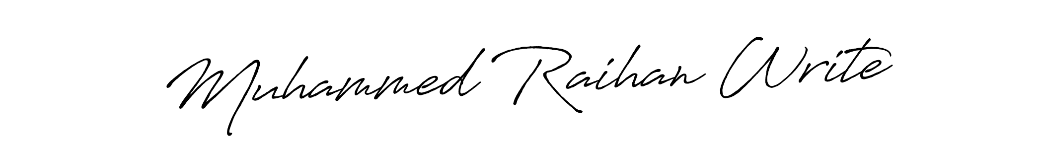 Use a signature maker to create a handwritten signature online. With this signature software, you can design (Antro_Vectra_Bolder) your own signature for name Muhammed Raihan Write. Muhammed Raihan Write signature style 7 images and pictures png