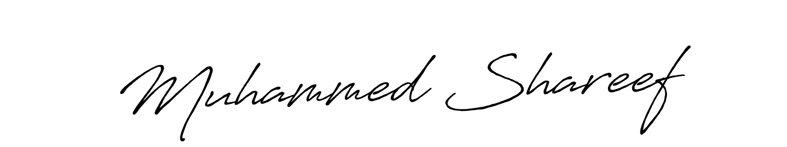 How to make Muhammed Shareef name signature. Use Antro_Vectra_Bolder style for creating short signs online. This is the latest handwritten sign. Muhammed Shareef signature style 7 images and pictures png
