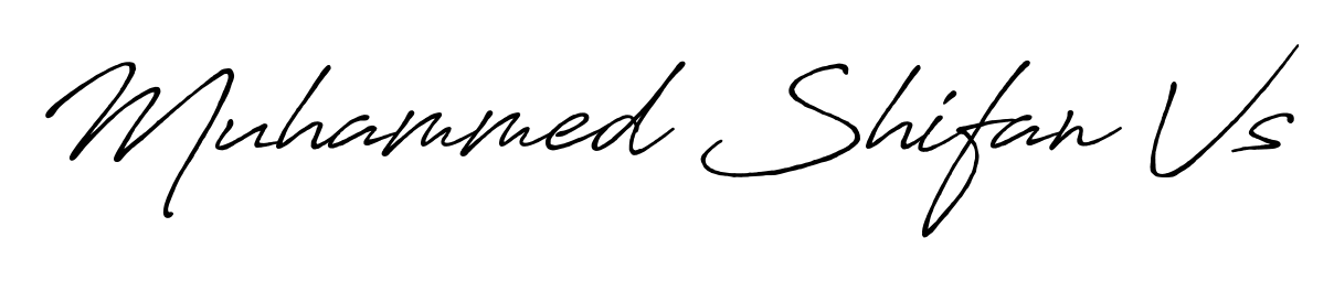 Make a beautiful signature design for name Muhammed Shifan Vs. With this signature (Antro_Vectra_Bolder) style, you can create a handwritten signature for free. Muhammed Shifan Vs signature style 7 images and pictures png