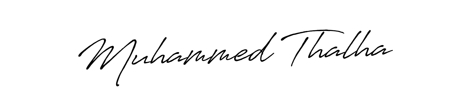 Muhammed Thalha stylish signature style. Best Handwritten Sign (Antro_Vectra_Bolder) for my name. Handwritten Signature Collection Ideas for my name Muhammed Thalha. Muhammed Thalha signature style 7 images and pictures png