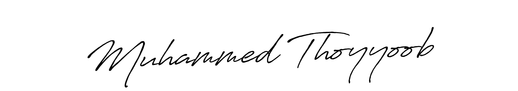 Make a beautiful signature design for name Muhammed Thoyyoob. With this signature (Antro_Vectra_Bolder) style, you can create a handwritten signature for free. Muhammed Thoyyoob signature style 7 images and pictures png