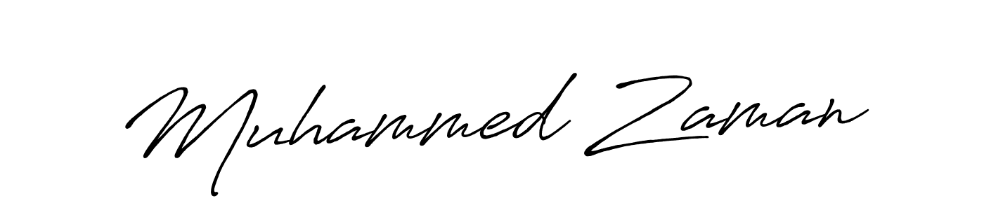 Create a beautiful signature design for name Muhammed Zaman. With this signature (Antro_Vectra_Bolder) fonts, you can make a handwritten signature for free. Muhammed Zaman signature style 7 images and pictures png