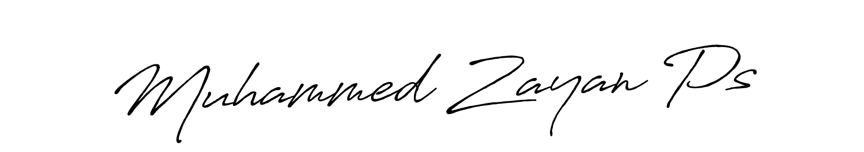 Make a beautiful signature design for name Muhammed Zayan Ps. With this signature (Antro_Vectra_Bolder) style, you can create a handwritten signature for free. Muhammed Zayan Ps signature style 7 images and pictures png