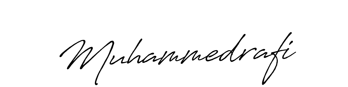 Use a signature maker to create a handwritten signature online. With this signature software, you can design (Antro_Vectra_Bolder) your own signature for name Muhammedrafi. Muhammedrafi signature style 7 images and pictures png