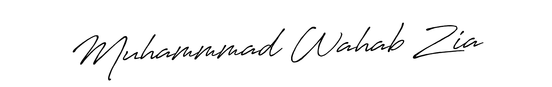 Create a beautiful signature design for name Muhammmad Wahab Zia. With this signature (Antro_Vectra_Bolder) fonts, you can make a handwritten signature for free. Muhammmad Wahab Zia signature style 7 images and pictures png