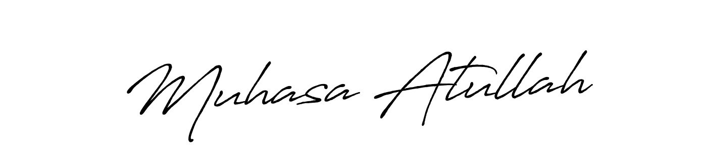 You should practise on your own different ways (Antro_Vectra_Bolder) to write your name (Muhasa Atullah) in signature. don't let someone else do it for you. Muhasa Atullah signature style 7 images and pictures png
