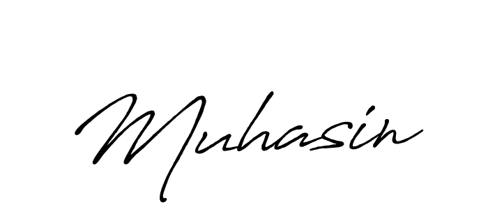 Muhasin stylish signature style. Best Handwritten Sign (Antro_Vectra_Bolder) for my name. Handwritten Signature Collection Ideas for my name Muhasin. Muhasin signature style 7 images and pictures png
