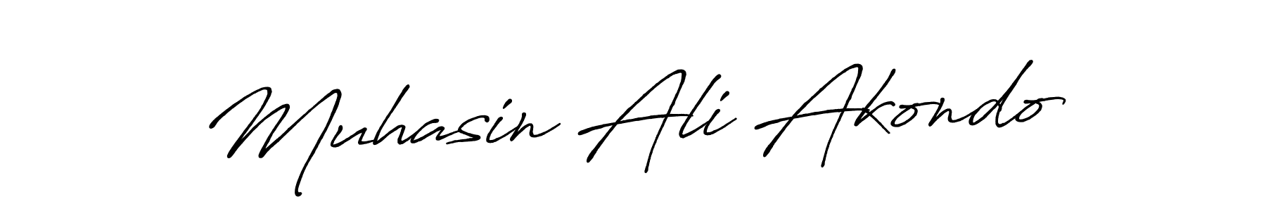 Also we have Muhasin Ali Akondo name is the best signature style. Create professional handwritten signature collection using Antro_Vectra_Bolder autograph style. Muhasin Ali Akondo signature style 7 images and pictures png