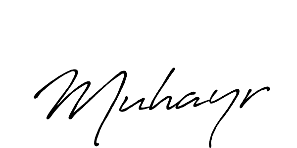 Muhayr stylish signature style. Best Handwritten Sign (Antro_Vectra_Bolder) for my name. Handwritten Signature Collection Ideas for my name Muhayr. Muhayr signature style 7 images and pictures png