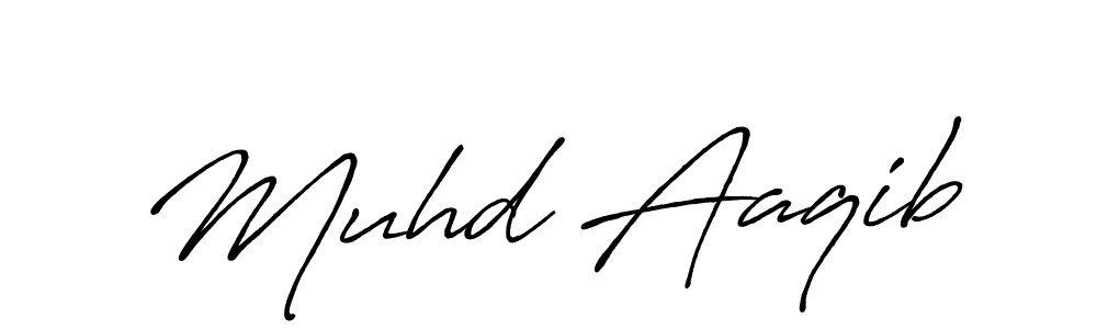 Use a signature maker to create a handwritten signature online. With this signature software, you can design (Antro_Vectra_Bolder) your own signature for name Muhd Aaqib. Muhd Aaqib signature style 7 images and pictures png
