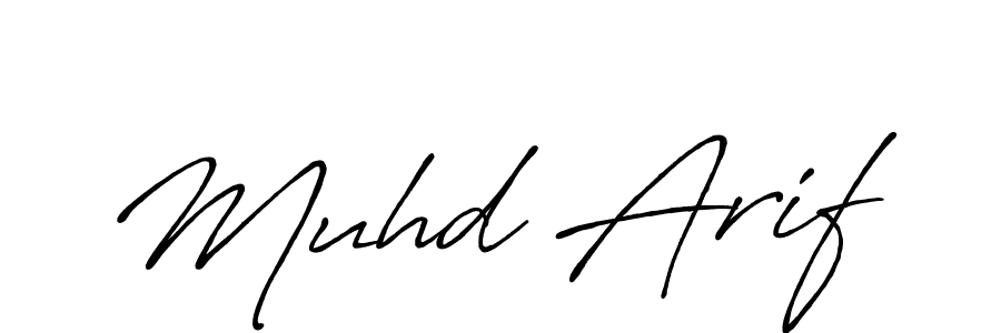 The best way (Antro_Vectra_Bolder) to make a short signature is to pick only two or three words in your name. The name Muhd Arif include a total of six letters. For converting this name. Muhd Arif signature style 7 images and pictures png