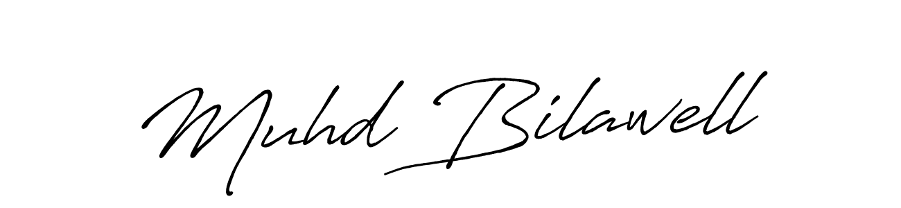 The best way (Antro_Vectra_Bolder) to make a short signature is to pick only two or three words in your name. The name Muhd Bilawell include a total of six letters. For converting this name. Muhd Bilawell signature style 7 images and pictures png