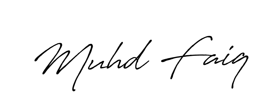 Muhd Faiq stylish signature style. Best Handwritten Sign (Antro_Vectra_Bolder) for my name. Handwritten Signature Collection Ideas for my name Muhd Faiq. Muhd Faiq signature style 7 images and pictures png