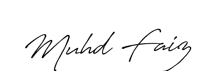 Create a beautiful signature design for name Muhd Faiz. With this signature (Antro_Vectra_Bolder) fonts, you can make a handwritten signature for free. Muhd Faiz signature style 7 images and pictures png