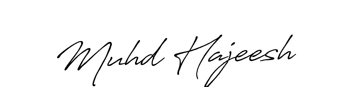 Muhd Hajeesh stylish signature style. Best Handwritten Sign (Antro_Vectra_Bolder) for my name. Handwritten Signature Collection Ideas for my name Muhd Hajeesh. Muhd Hajeesh signature style 7 images and pictures png