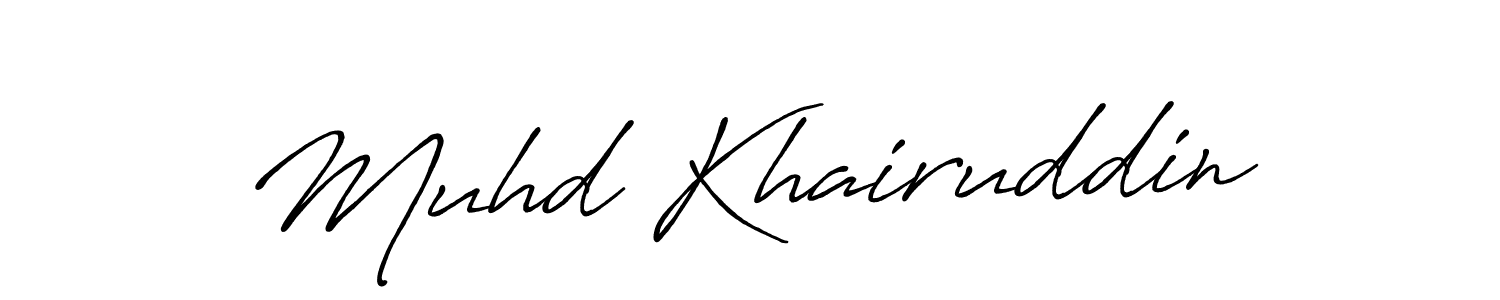 Also we have Muhd Khairuddin name is the best signature style. Create professional handwritten signature collection using Antro_Vectra_Bolder autograph style. Muhd Khairuddin signature style 7 images and pictures png