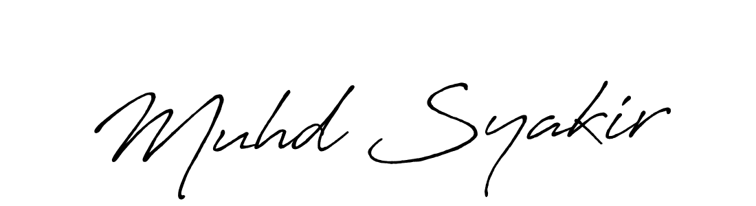 Create a beautiful signature design for name Muhd Syakir. With this signature (Antro_Vectra_Bolder) fonts, you can make a handwritten signature for free. Muhd Syakir signature style 7 images and pictures png