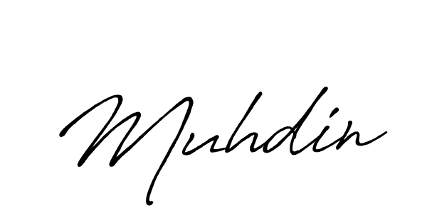 Design your own signature with our free online signature maker. With this signature software, you can create a handwritten (Antro_Vectra_Bolder) signature for name Muhdin. Muhdin signature style 7 images and pictures png