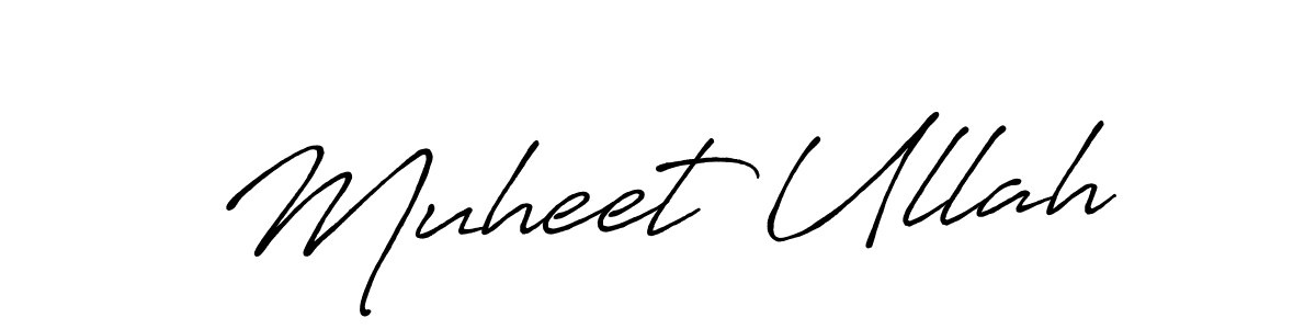 Muheet Ullah stylish signature style. Best Handwritten Sign (Antro_Vectra_Bolder) for my name. Handwritten Signature Collection Ideas for my name Muheet Ullah. Muheet Ullah signature style 7 images and pictures png
