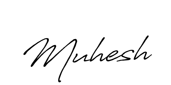 Muhesh stylish signature style. Best Handwritten Sign (Antro_Vectra_Bolder) for my name. Handwritten Signature Collection Ideas for my name Muhesh. Muhesh signature style 7 images and pictures png