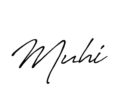 Design your own signature with our free online signature maker. With this signature software, you can create a handwritten (Antro_Vectra_Bolder) signature for name Muhi. Muhi signature style 7 images and pictures png