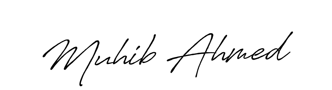 The best way (Antro_Vectra_Bolder) to make a short signature is to pick only two or three words in your name. The name Muhib Ahmed include a total of six letters. For converting this name. Muhib Ahmed signature style 7 images and pictures png