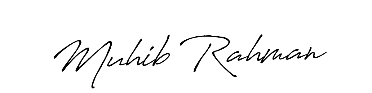 Use a signature maker to create a handwritten signature online. With this signature software, you can design (Antro_Vectra_Bolder) your own signature for name Muhib Rahman. Muhib Rahman signature style 7 images and pictures png