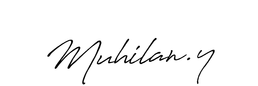 Muhilan.y stylish signature style. Best Handwritten Sign (Antro_Vectra_Bolder) for my name. Handwritten Signature Collection Ideas for my name Muhilan.y. Muhilan.y signature style 7 images and pictures png