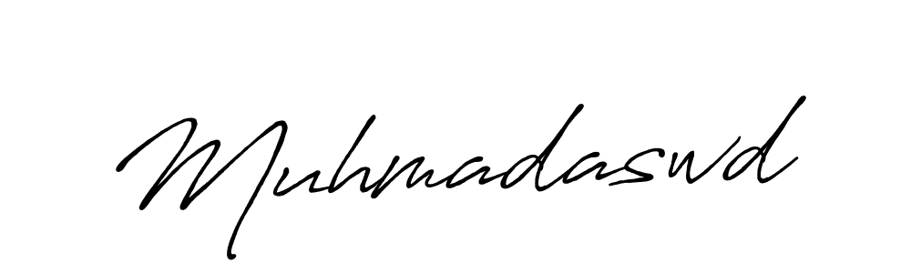 Use a signature maker to create a handwritten signature online. With this signature software, you can design (Antro_Vectra_Bolder) your own signature for name Muhmadaswd. Muhmadaswd signature style 7 images and pictures png