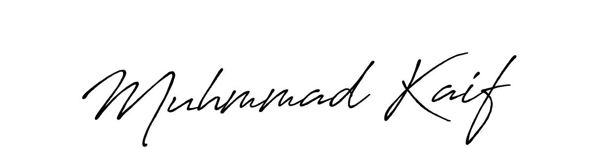 Make a beautiful signature design for name Muhmmad Kaif. With this signature (Antro_Vectra_Bolder) style, you can create a handwritten signature for free. Muhmmad Kaif signature style 7 images and pictures png