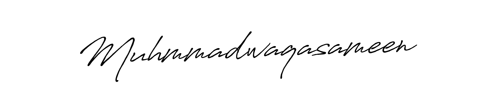 You should practise on your own different ways (Antro_Vectra_Bolder) to write your name (Muhmmadwaqasameen) in signature. don't let someone else do it for you. Muhmmadwaqasameen signature style 7 images and pictures png