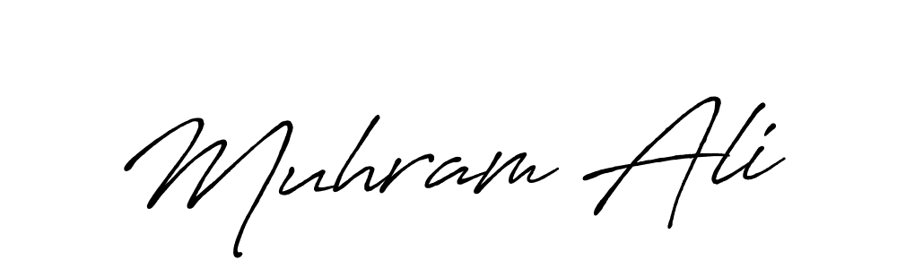 Create a beautiful signature design for name Muhram Ali. With this signature (Antro_Vectra_Bolder) fonts, you can make a handwritten signature for free. Muhram Ali signature style 7 images and pictures png