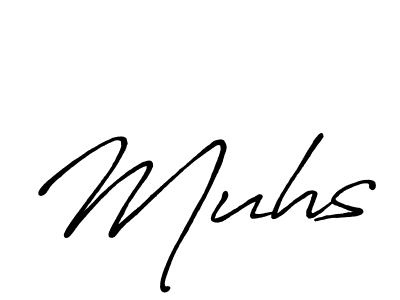 Also You can easily find your signature by using the search form. We will create Muhs name handwritten signature images for you free of cost using Antro_Vectra_Bolder sign style. Muhs signature style 7 images and pictures png