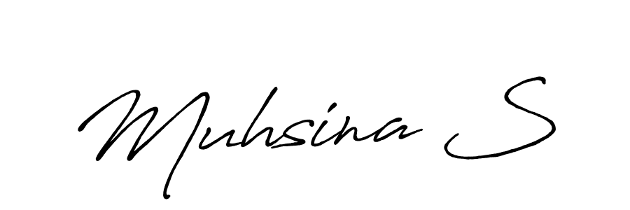 Make a beautiful signature design for name Muhsina S. Use this online signature maker to create a handwritten signature for free. Muhsina S signature style 7 images and pictures png
