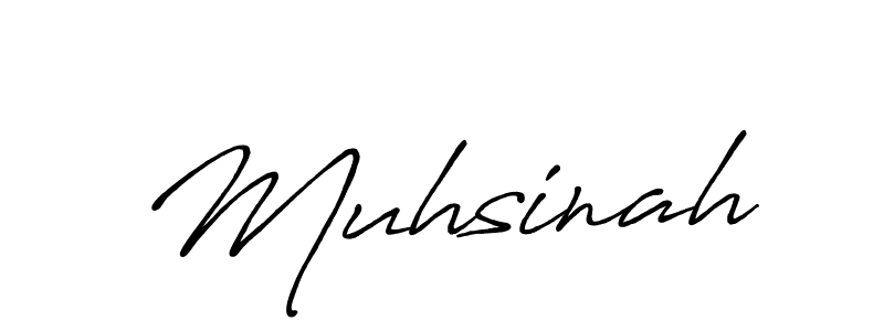 You should practise on your own different ways (Antro_Vectra_Bolder) to write your name (Muhsinah) in signature. don't let someone else do it for you. Muhsinah signature style 7 images and pictures png