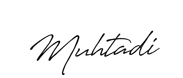 How to make Muhtadi name signature. Use Antro_Vectra_Bolder style for creating short signs online. This is the latest handwritten sign. Muhtadi signature style 7 images and pictures png