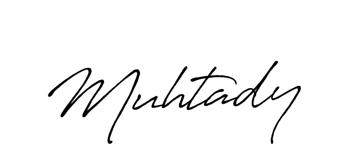 You should practise on your own different ways (Antro_Vectra_Bolder) to write your name (Muhtady) in signature. don't let someone else do it for you. Muhtady signature style 7 images and pictures png