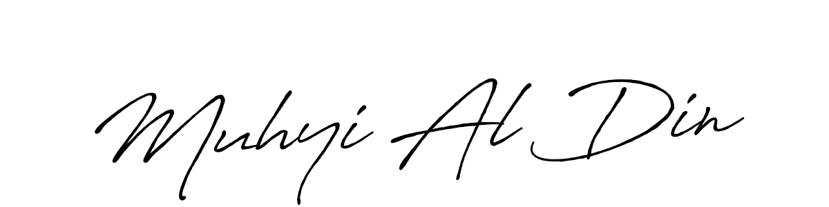 Use a signature maker to create a handwritten signature online. With this signature software, you can design (Antro_Vectra_Bolder) your own signature for name Muhyi Al Din. Muhyi Al Din signature style 7 images and pictures png