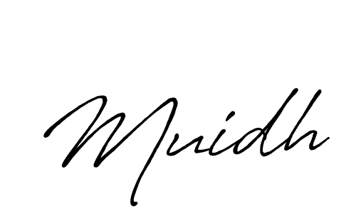Similarly Antro_Vectra_Bolder is the best handwritten signature design. Signature creator online .You can use it as an online autograph creator for name Muidh. Muidh signature style 7 images and pictures png