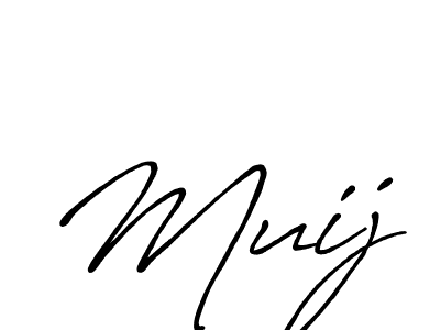 How to make Muij name signature. Use Antro_Vectra_Bolder style for creating short signs online. This is the latest handwritten sign. Muij signature style 7 images and pictures png