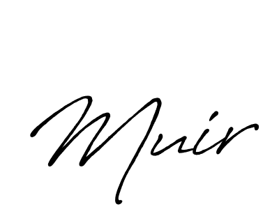 How to make Muir name signature. Use Antro_Vectra_Bolder style for creating short signs online. This is the latest handwritten sign. Muir signature style 7 images and pictures png