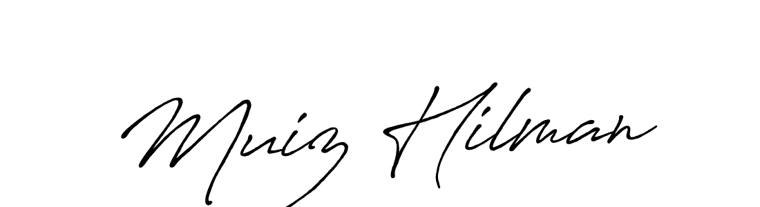 This is the best signature style for the Muiz Hilman name. Also you like these signature font (Antro_Vectra_Bolder). Mix name signature. Muiz Hilman signature style 7 images and pictures png