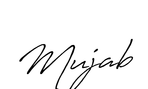 You should practise on your own different ways (Antro_Vectra_Bolder) to write your name (Mujab) in signature. don't let someone else do it for you. Mujab signature style 7 images and pictures png