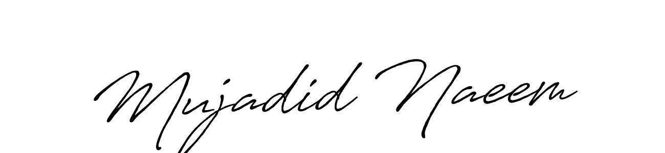 How to make Mujadid Naeem signature? Antro_Vectra_Bolder is a professional autograph style. Create handwritten signature for Mujadid Naeem name. Mujadid Naeem signature style 7 images and pictures png