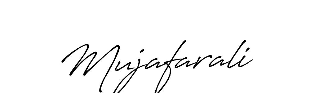 How to make Mujafarali name signature. Use Antro_Vectra_Bolder style for creating short signs online. This is the latest handwritten sign. Mujafarali signature style 7 images and pictures png