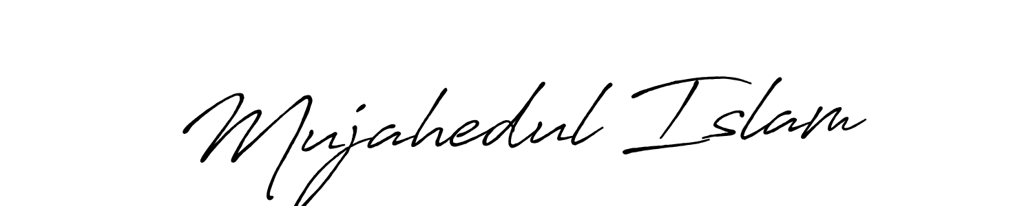 Also we have Mujahedul Islam name is the best signature style. Create professional handwritten signature collection using Antro_Vectra_Bolder autograph style. Mujahedul Islam signature style 7 images and pictures png