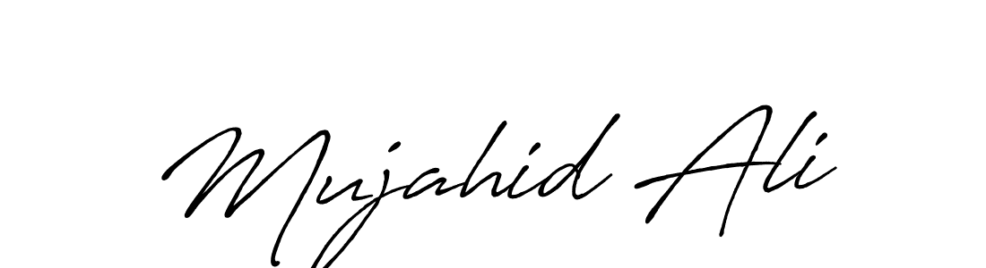 How to make Mujahid Ali signature? Antro_Vectra_Bolder is a professional autograph style. Create handwritten signature for Mujahid Ali name. Mujahid Ali signature style 7 images and pictures png